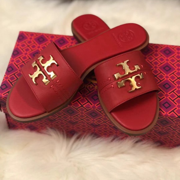Tory Burch Everly Calf Leather Slide Sandal - Picture 5 of 6